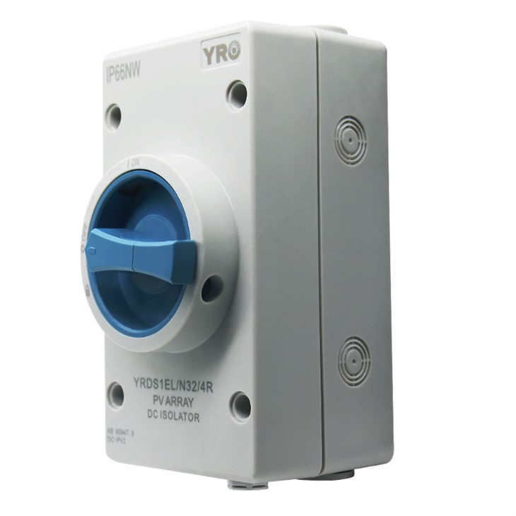 DC Isolator Switch PV Circuit Breaker 32A 1000V Waterproof DC Isolator  Switch